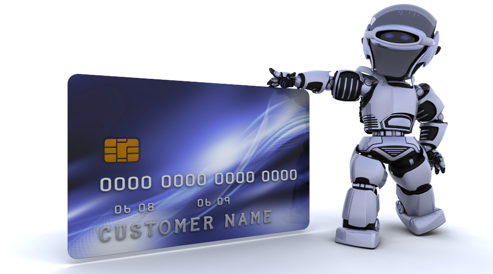 AI Robot with Dollar Signs